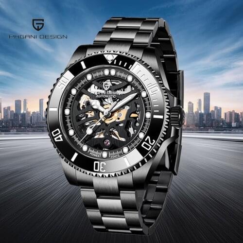 Pagani Design 2021 New Sapphire Glass Mens Watch Stainless Steel Automatic Waterproof Mens Mechanical Watch Relogio Masculino
