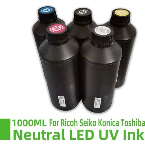 NEW 1000ML Low odor LED UV Ink Curing ink For Ricoh G5 G6 Seiko Konica Toshiba UltraStar nozzle roll uv printer ink