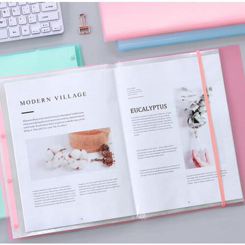 Quality A3 School Booklet 30/40 pocket folder transparent bag Paper Organizer Document Holder