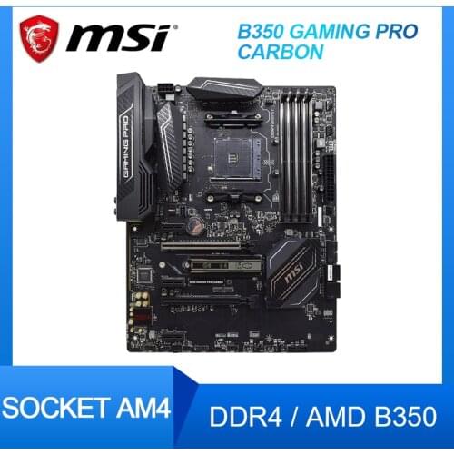 For MSI B350 GAMING PRO CARBON Desktop Motherboard DDR4 AM4 For AMD B350M M.2 PCI-E 3.0 ATX Used Mainboard