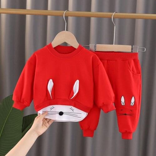 2-piece baby girl clothing suit autumn/winter girls clothing children sportswear girls suit children clothing 1 to 6 years old