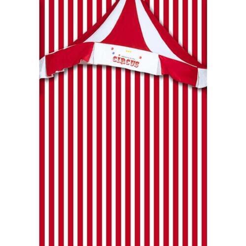 Red White Circus Banner Striped Backgrounds polyester or Vinyl cloth High quality Computer print wall backdrop