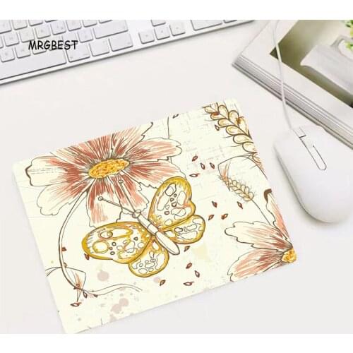 MRGBEST Mouse Pads with Vintage Pattern Thermal Transfer Comfortable Softy Rubber Desk Pad with Square Pad In Stock for Gamer