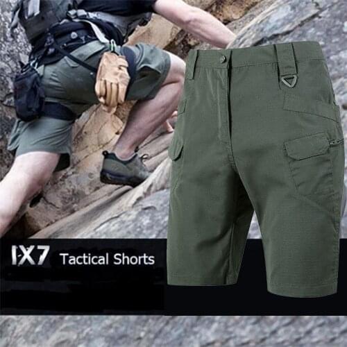 Mens Urban Military Waterproof Wear-Resistant Shorts Classic Tactical Outdoor Camouflage Multi-pocket Pants Male Cargo Shorts 5