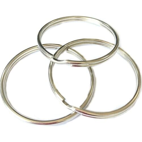 Pareto Wholesale Hot Sale 50mm 304 Stainless Steel Split Key Rings Keyrings for Key Chain Keychain Accessories DIY SS2350 150pcs