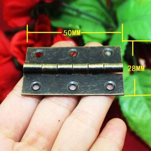 Wholesale Bronze Tone Cabinet Door Luggage Hinge,6 Holes Decor,Furniture Decoration,Antique Vintage Old Style,50*28mm,200Pcs