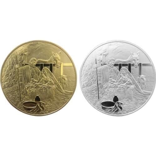 Jesus Christ religion Commemorative Coin Collection Gift Souvenir Art Metal Antiqu Lucky Coin Decor DropShip