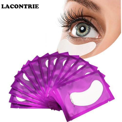 10/25/50/100 Pairs Under Eye Pads Patch Eye Gel Patches Perfect for DIY Eyelash Extension Supplies Purple