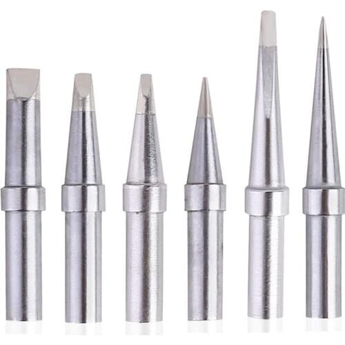 Solder Tips 6Pcs ET Soldering Iron Replacement Tips for WES51/50,WESD51,PES51 / 50,WE1010NA WCC100 LR21 ET Tip Series (6PCS-01)