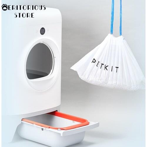 Petkit Poop Bag For Automatic Self Cleaning Cat Toilet Tray Box 2 Rollers Bags with Handle Hand Free Dirty For Litter Box Pan