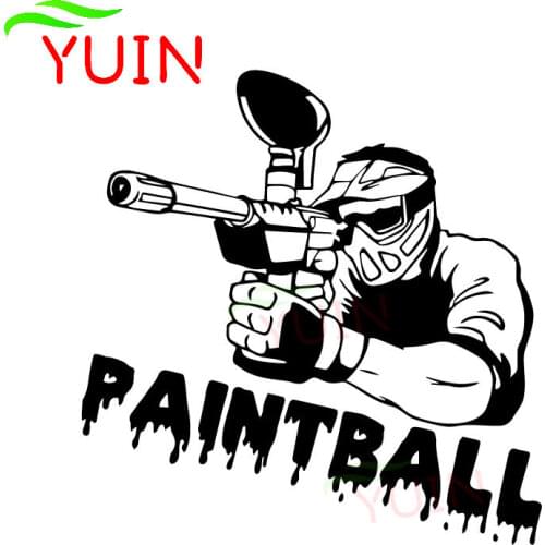 Paintball Shooter Silhouette Sports Sticker Body Decoration Personality PVC Waterproof Sunscreen Decals Can Be Customized Color