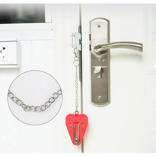 Portable Door Lock Safe Durable Door Lock Punch Free Removable Door Stopper Universal for Home Hotel SCVD889