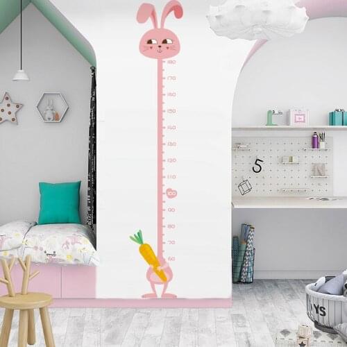 [SHIJUEHEZI] Height Measure Wall Stickers DIY Rabbit Carrot Wall Decals for Kids Room Children Bedroom Nursery Home Decoration