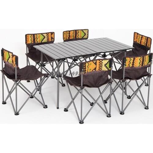 Folding Tables, Chairs, Outdoor Portable Portable Wild Dining Table Camping Aluminum Alloy Self Driving Car Barbecue Table