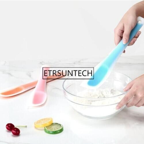 50pcs Kitchen Silicone Cream Butter Cake Spatula Mixing Batter Scraper Brush Butter Mixer Cake Brushes Scraper Baking Tool