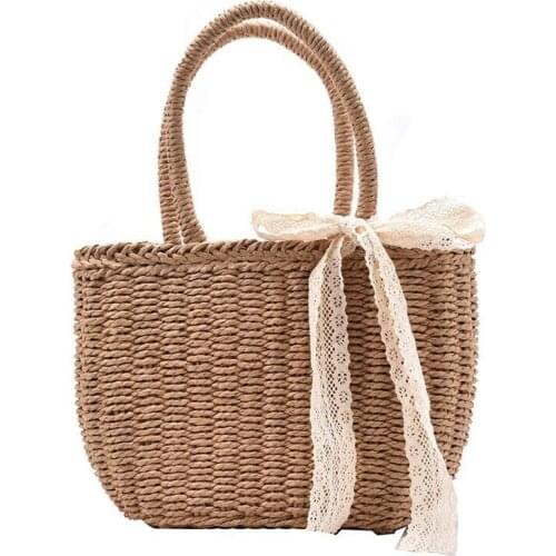 Straw Bags for Women 2021 Summer Hand-Woven Rattan Bags Handmade Lady Woven Purse Wicker Beach Bag Small Handbags Bolsos Mimbre