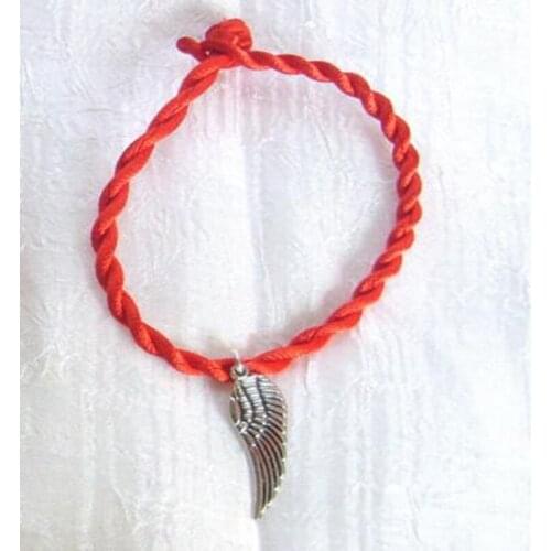 Red String Moon Triangle Knot Pentagram Cross Wings life Tree Bracelets Vintage Silver Charm Amulet Jewelry Making For Women NEW