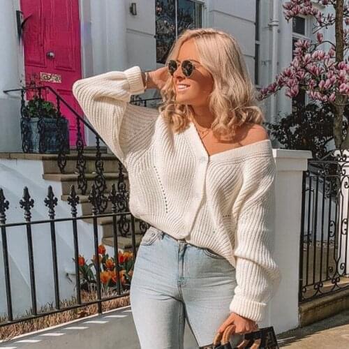 CHRLEISURE Women Knitting Cardigan Sweater Full Sleeve Sexy Ladies Casual kardigan Loose Solid Female Cardigan Coat