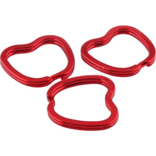 10pcskey ring, Locket Keychain, split keyring apple shape key ring chain red key ring chain jewelry making handmade supplies key
