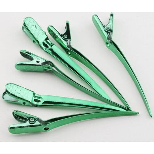 12PCS Metal Reflective Hair Clips Salon Barber Hairdressing Cutting Clamp Claws Hairpins Barrettes Headwear Styling Accessories