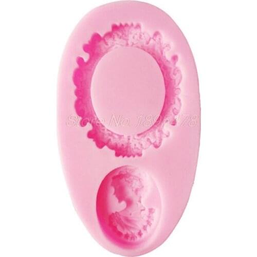 200PCS frame woman Silicone Mold Cake Mold Silicone Baking Tools Accessories Decorations 9.1*4.8*1cm