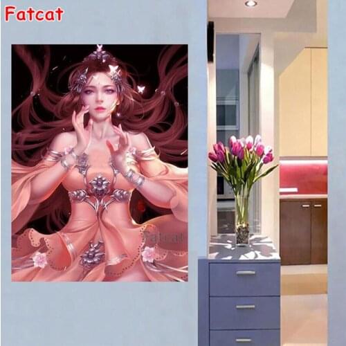 DIY Diamond Painting Cartoon Beauty Girl diamond Embroidery 5d mosaic Diamond needlework cross stitch living room decor PP2314