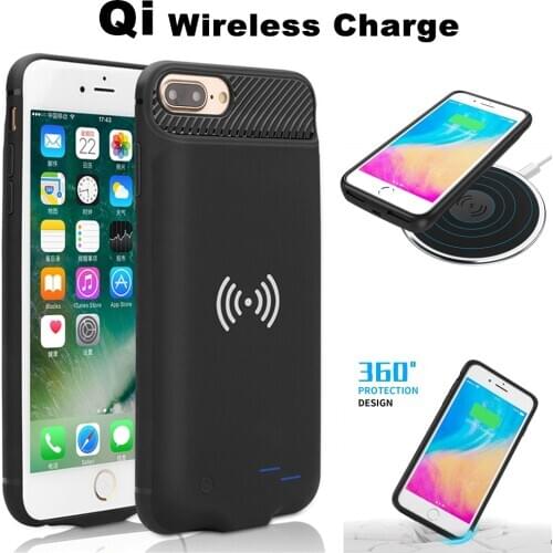 Wireless Charge Power Bank Cover For iPhone 6 6S 7 8 Plus Wireless Charging Powerbank Case For iPhone 8 7 6 SE 2020 Battery Case
