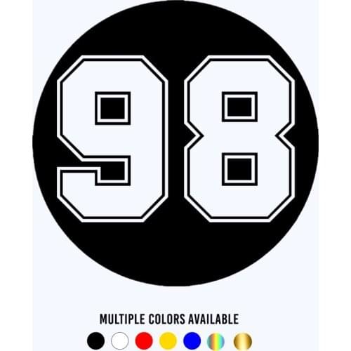 CK20323# Die-cut Vinyl Decal Figure Number 98 Car Sticker Waterproof Auto Decors on Car Body Bumper Rear Window