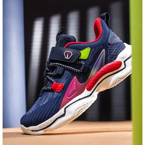 Sport Kids Sneakers Children Casual Shoes Boys Sneakers Girls Shoes Breathable Mesh Running Footwear Hook&Loop School Student