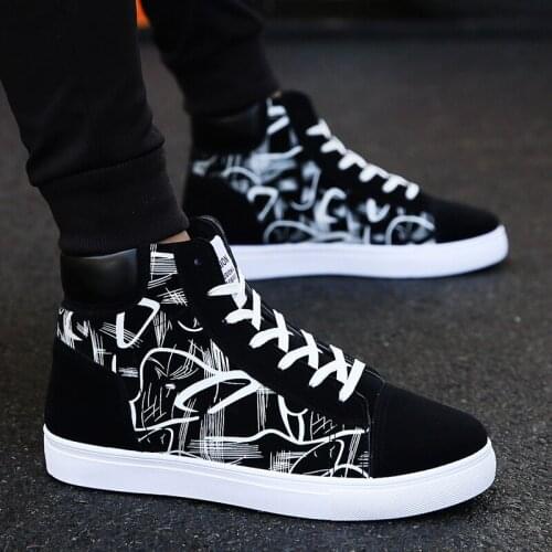 Fashion Men Shoes New Men Casual Shoes High Top Sneakers Men Vulcanized Shoes Platform Sneakers Quality Mens Sneakers