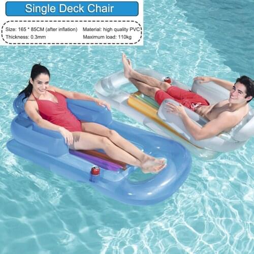 Summer Water Hammock Swimming Pool Beach Water Hammock PVC Air Mattress Lounger Floating Sleeping Cushion Inflatable Air Bed