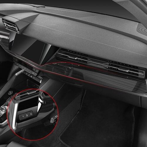 LHD! Car Accessories for Audi A3 8Y 2020 2021 2022 Stainless Steel Interior Dashboard Middle Console Decoration Cover Trim 2pcs