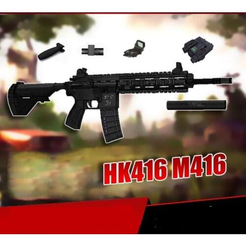 Scale 1:1 HK416/m416 Paper rifle Gun Model Assembly weapon Toy Handmade Ornaments Gifts AA072