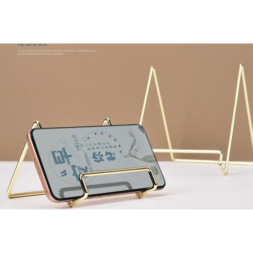 Multifunction Eur ins Simple Golden Wrought Iron Mobile Phone Tablet Holder Multifunctional Magazine Photo Frame Display Bracket