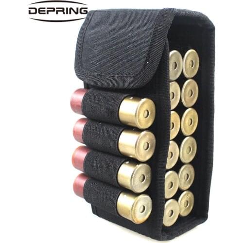 Molle 16 Round 12GA 12 Gauge Ammo Shells Shotgun Reload Magazine Pouches Foldable Mag Carrier Bag