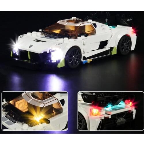 BrickBling Led Light Kit For 76900 Speed Champions Koenigsegg Jesko Collectible Model Car Toy (No Building Blocks)