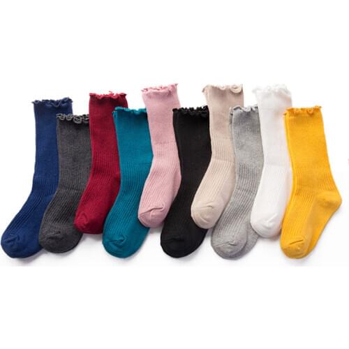 Solid Knee Socks for Girls Striped Kids Long Socks Winter Warm Childrens Socks for Boys Suitable for 1 2 3 4 5 6 7 8 9 10 Years
