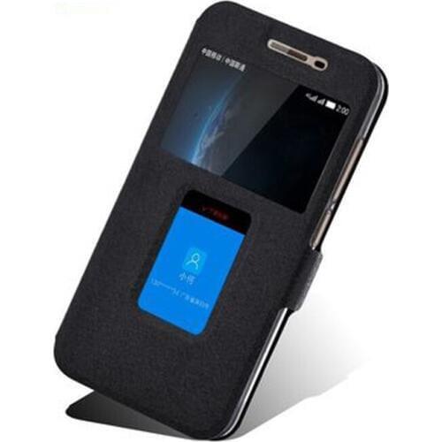 Open window PU Leather Phone Case For ZTE Voyage 3 Flip case Q529T Q529C Q529E Back Cover case Voyage3 Bag case shell cover