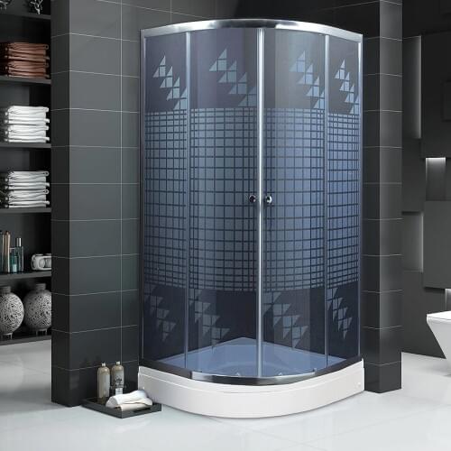 SUPER SET Bathroom Shower Roller Panel Cabin Cabinet Room Corner Shower Enclosure + Base FULL SET Chrome Finish Wall Mounted HG1