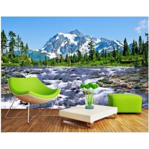 Custom photo 3d wallpaper Non-woven mural Snow mountain plateau decoration painting 3d wall murals wallpaper for living room