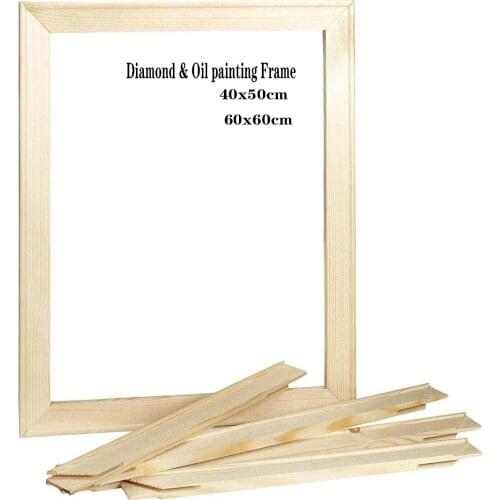 Pine Wood Frame For Canvas Oil Painting Factory Price Picture Nature DIY Frames For Diamond Painting Picture Wall Art Decor