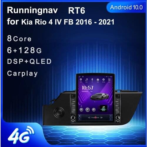 Runningnav For Kia Rio 4 IV FB 2016 2017 2018 2019 2020 2021 Tesla Type Android Car Radio Multimedia Video Player Navigation GPS