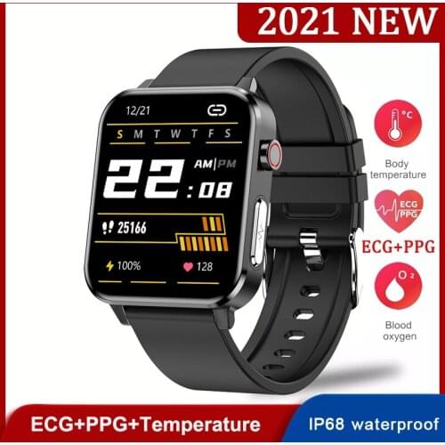 2021 Bluetooth Smart Watch Body Temperature ECG+PPG Heart Rate Sleep Health Monitoring Bracelet Sport IP68 Waterproof Smartwatch