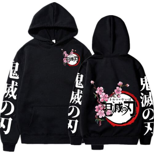 Demon Slayer Anime Graphics Print Hoodie Long Sleeve Pullovers Casual Fashion Tops Unisex Clothes Kimetsu No Yaiba Sweatshirts