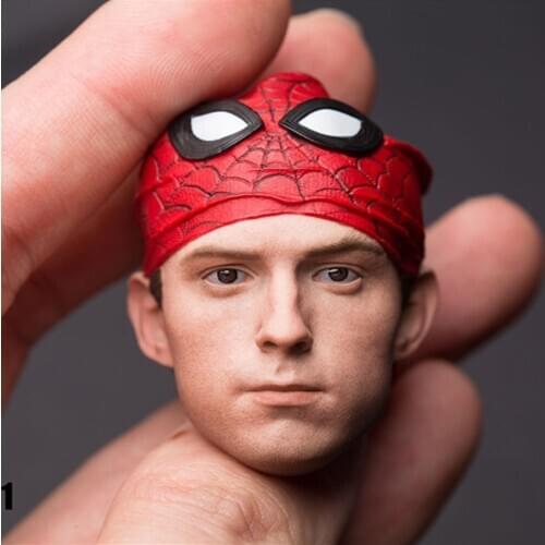 In Stock SOOSOOTOYS 1/6 SSH-001 scale collectible Little spider Peter Head carving Female Head Carving