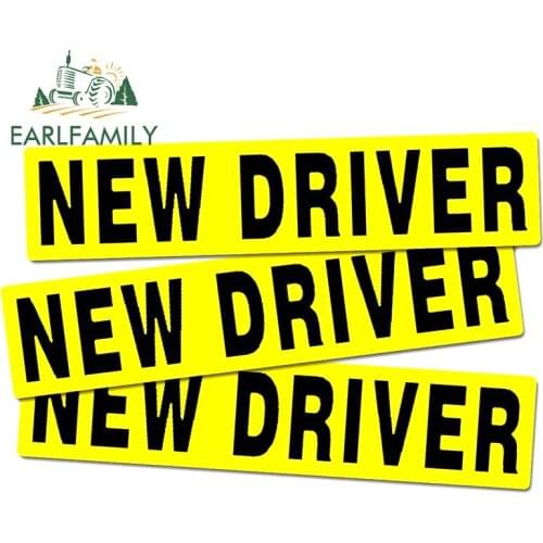 EARLFAMILY 13cm x 8.7cm for New Driver Car Assessoires Stickers RV Campervan Decal Car Styling Vinyl Motorcycle Windows Decor