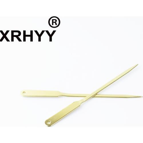 XRHYY 2 Pack Stainless Steel Hand Letter Opener Envelope Opener Knife Metal Letter Opening Knife 9 Inches ( Gold Color )