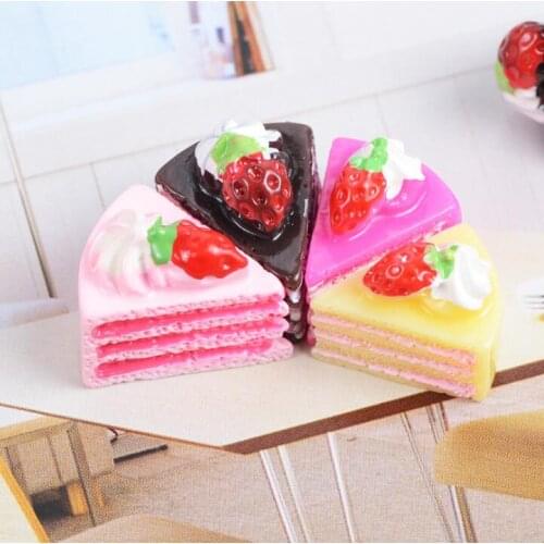 10pcs/lot Cute strawberry cake flatback Resin Cabochons Scrapbook Craft DIY Embellishments decor Headwear accessories