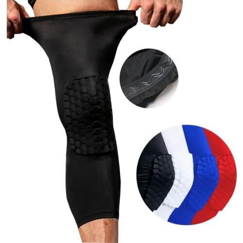 1PC Elastic Honeycomb Sports Knee Pads Guard Gym Fitness Cycling Basketball Volleyball Leg Sleeve Protector Knee Brace Support