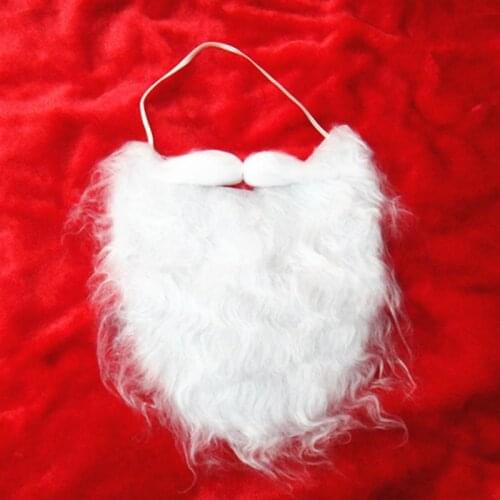 1pcs Xmas Santa Beard Performance Christmas Party Decoration Supplies White Christmas Curly Props For Cosplay Party Favors A35